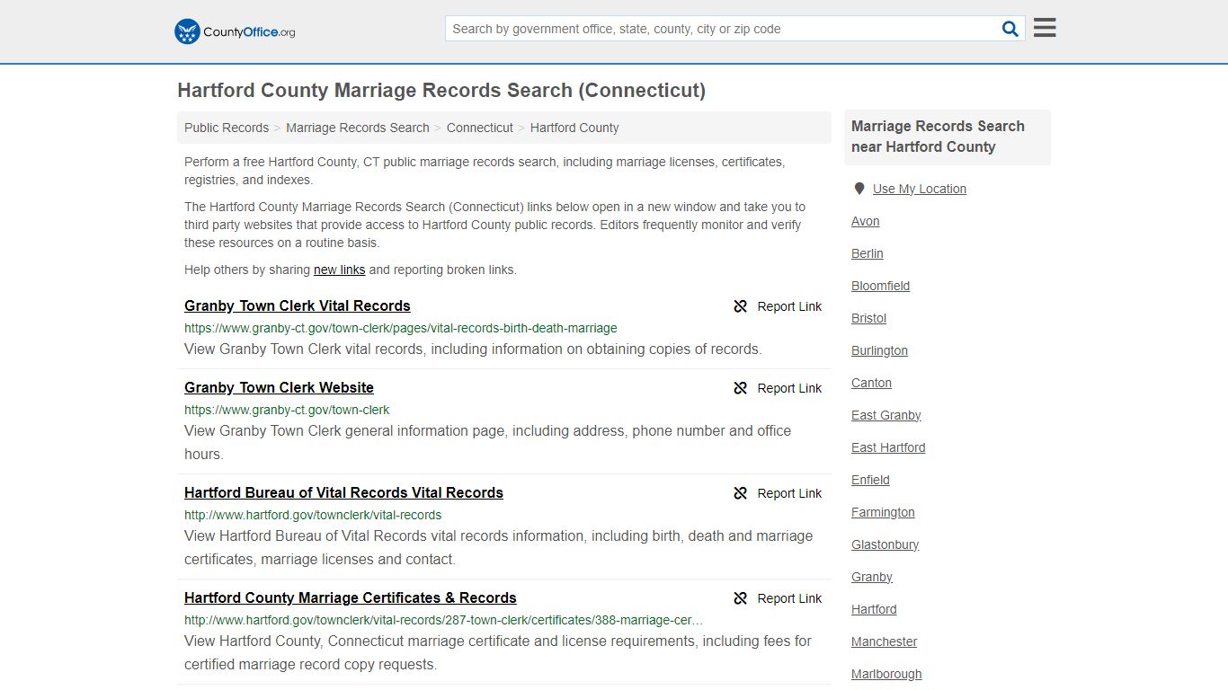 Marriage Records Search - Hartford County, CT (Marriage Licenses ...